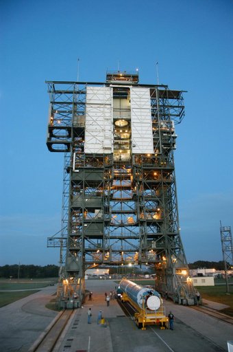 Delta II First stage lift for THEMIS payload at complex 17B