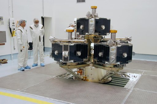 Moving THEMIS to a spin table for testing at Astrotech