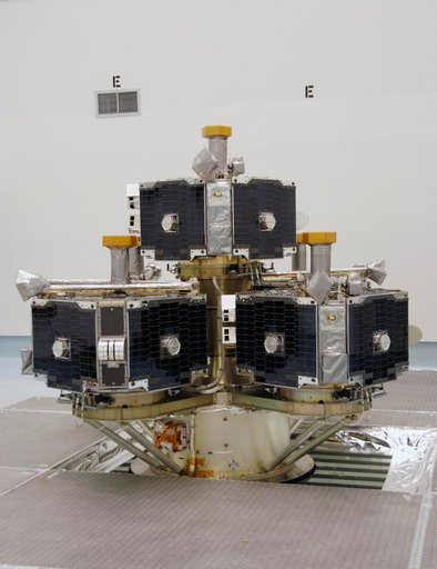 Moving THEMIS to a spin table for testing at Astrotech