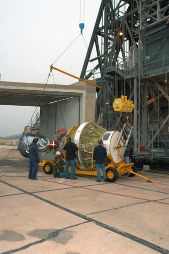 Delta II Second stage lift and mate
