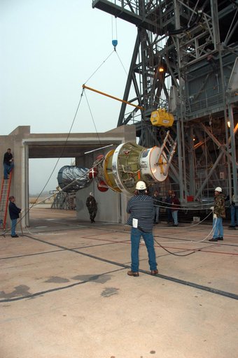 Delta II Second stage lift and mate