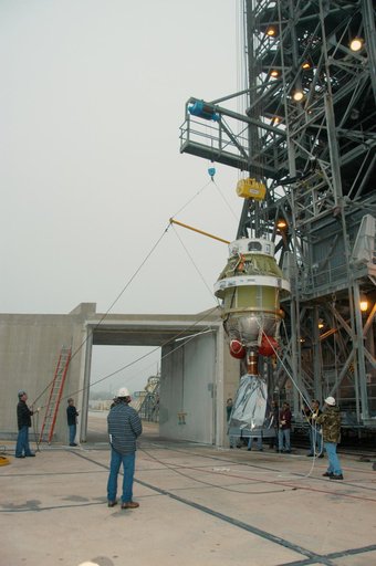 Delta II Second stage lift and mate