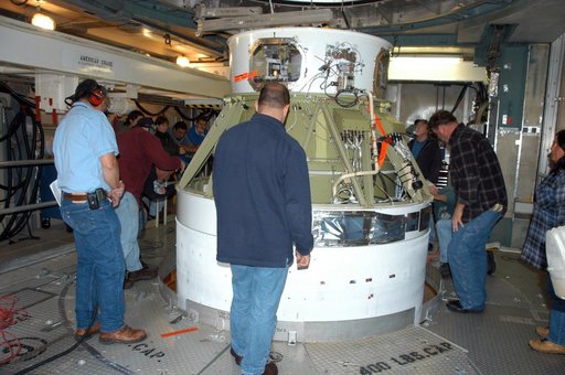 Delta II Second stage lift and mate to first stage at complex 17