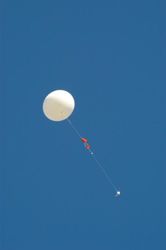 Launching a Weather Balloon to check conditions for the THEMIS L