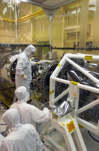The third stage of the Orbital Sciences Pegasus XL rocket is bei