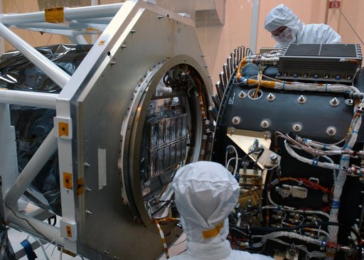 The third stage of the Orbital Sciences Pegasus XL rocket is bei