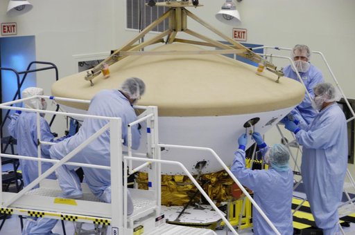 Phoenix Mars Lander Spacecraft Heat Shield Installation