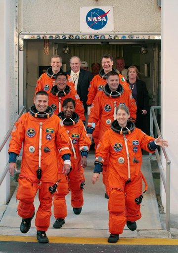 STS-120 Crew Walkout from O&C for TCDT