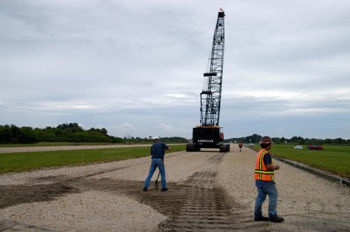 Large Crawler Crane for new lightning protection system