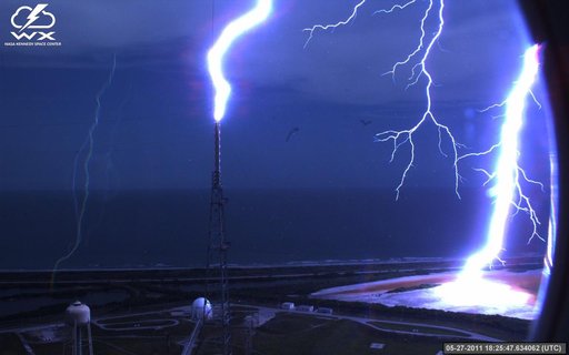 Lightning Strikes at Pad 39B