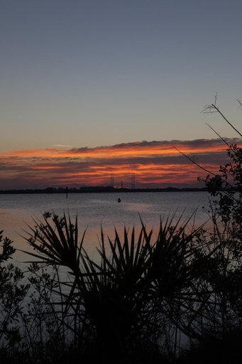 TDRS-L Launch Sign and Sunrise