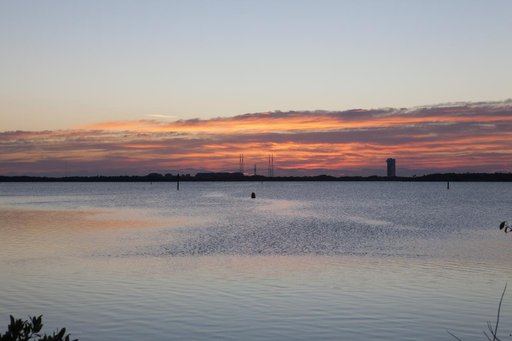 TDRS-L Launch Sign and Sunrise