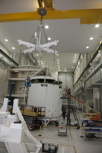 Orion Service Module Move to Test Stand