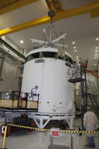Orion Service Module Move to Test Stand