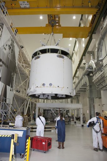 Orion Service Module Move to Test Stand