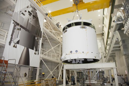 Orion Service Module Move to Test Stand