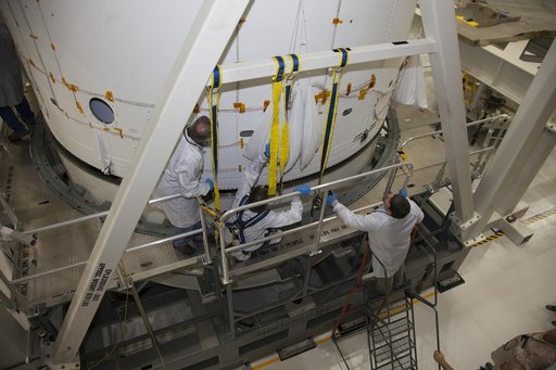 Orion Service Module Move to Test Stand