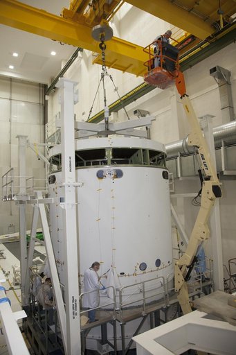 Orion Service Module Move to Test Stand