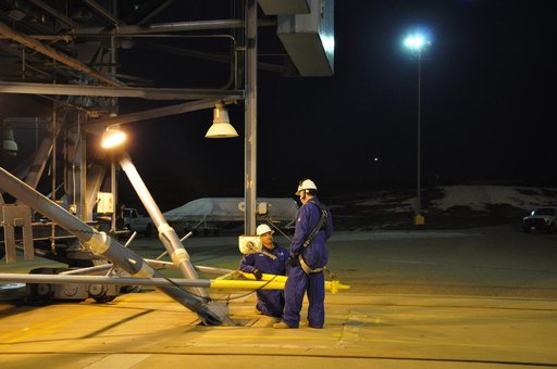 OCO-2 Tower Roll Prior to Fairing Hoist