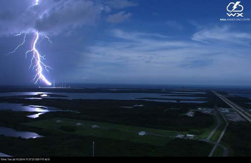 Lightning Strikes at Pad 39B