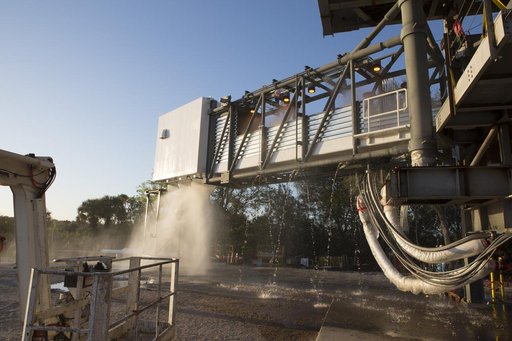 CCP Boeing/ULA Crew Access Arm Emergency Evacuation Water Test