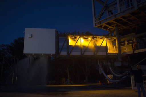 CCP Boeing/ULA Crew Access Arm Emergency Evacuation Water Test