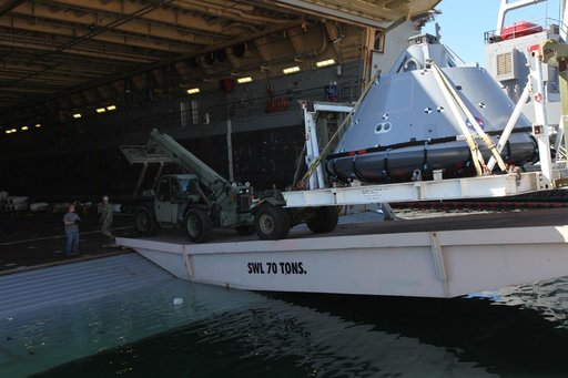 Orion Underway Recovery Test 5 (URT-5) - Orion Boiler Plate Test