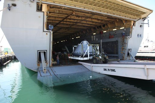 Orion Underway Recovery Test 5 (URT-5) - Orion Boiler Plate Test