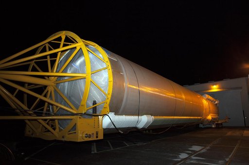 GOES-R Atlas V Transport from ASOC to VIF; Lift to Vertical on S