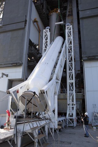GOES-R Atlas V Solid Rocket Motor (SRM) Lift and Mate