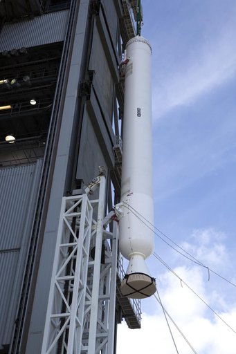 GOES-R Atlas V Solid Rocket Motor (SRM) Lift and Mate