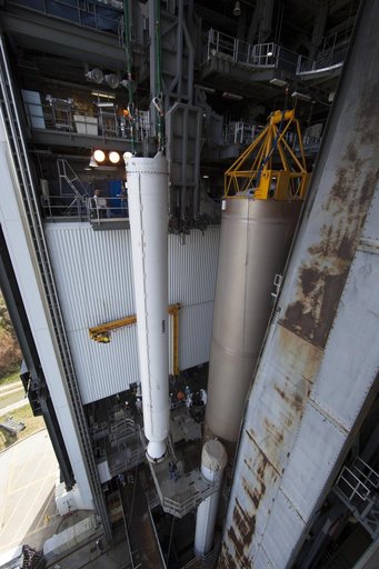GOES-R Atlas V Solid Rocket Motor (SRM) Lift and Mate