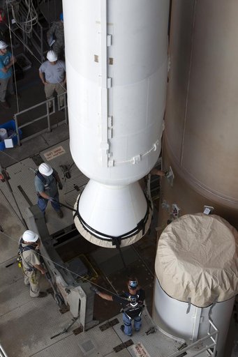 GOES-R Atlas V Solid Rocket Motor (SRM) Lift and Mate
