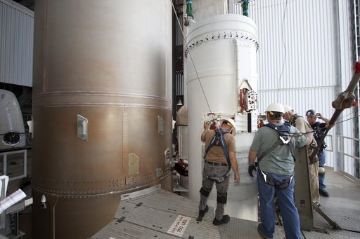 GOES-R Atlas V Solid Rocket Motor (SRM) Lift and Mate