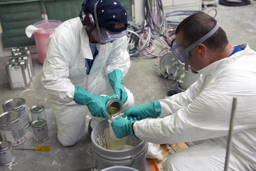 Orion EM-1 Booster Preps - Aft Skirt Preps/Painting
