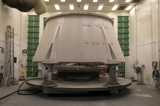 Orion EM-1 Booster Preps - Aft Skirt Preps/Painting