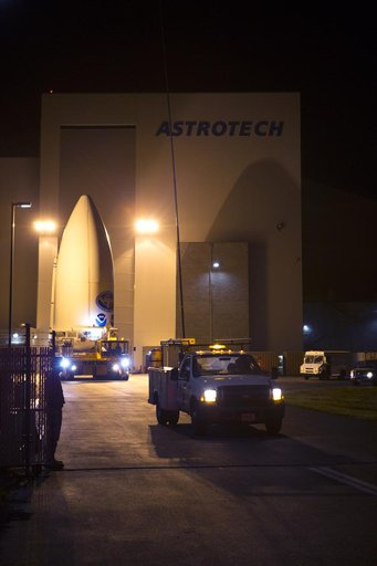 GOES-R Transport from Astrotech to VIF at Pad 41