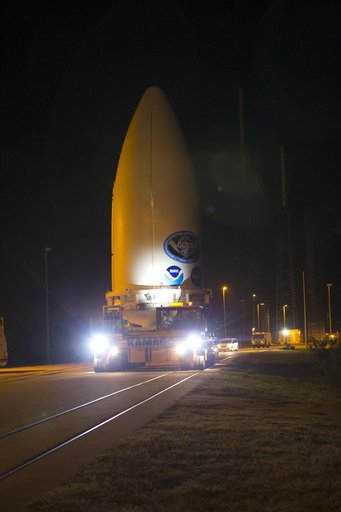 GOES-R Transport from Astrotech to VIF at Pad 41