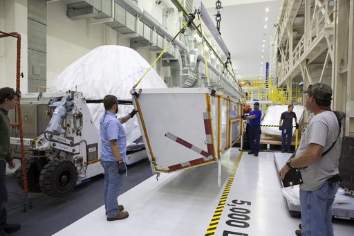 Orion Crew Module Structural Test Article Lift & Uncrating