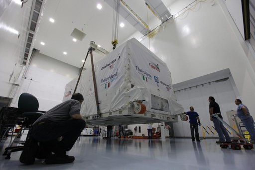 OA-7 Cargo Module Move from Airlock to Highbay