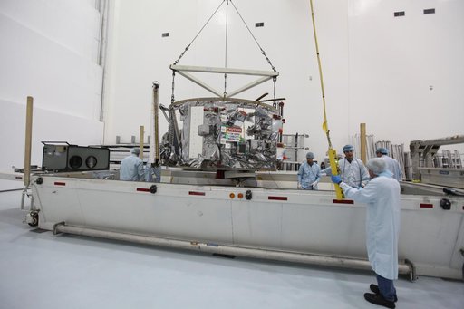 OA-7 Service Module Lift to Stand