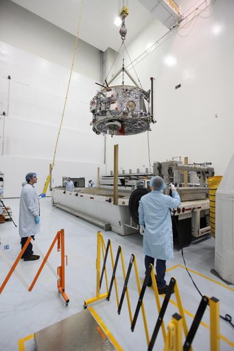OA-7 Service Module Lift to Stand