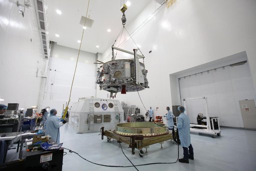OA-7 Service Module Lift to Stand