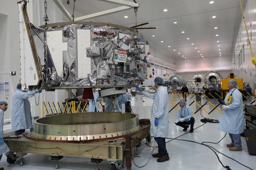 OA-7 Service Module Lift to Stand