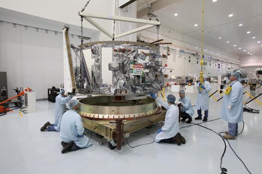 OA-7 Service Module Lift to Stand