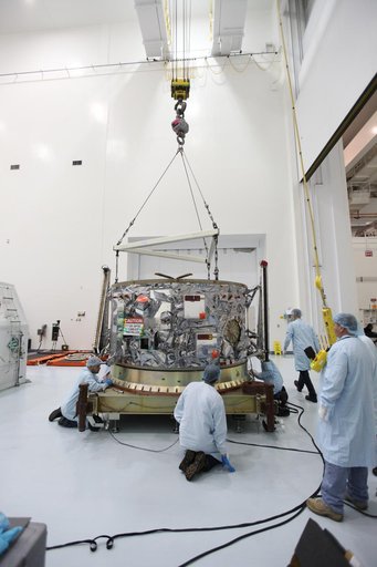 OA-7 Service Module Lift to Stand