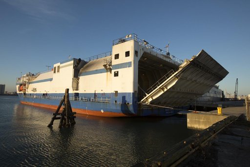 OA-7 Atlas V Booster Arrival and Offload