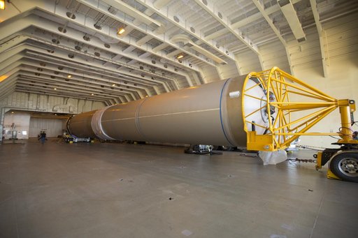 OA-7 Atlas V Booster Arrival and Offload