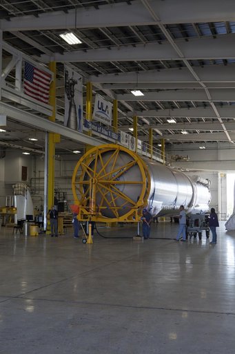 OA-7 Atlas V Booster Arrival and Offload
