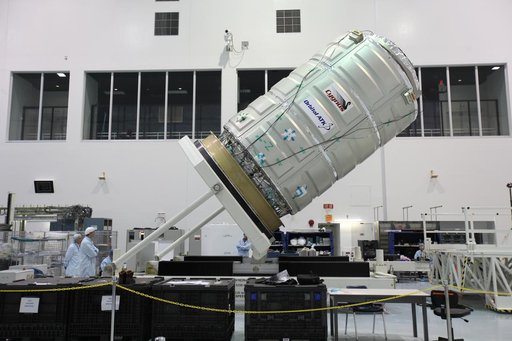 OA-7 Cargo Module Rotate to Vertical